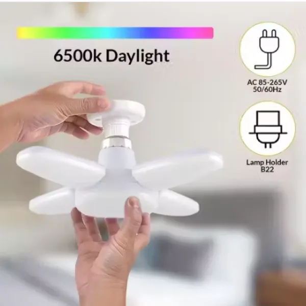 25 Watt Deformable 4 Fan LED Bulb High Bright Energy Saving B22