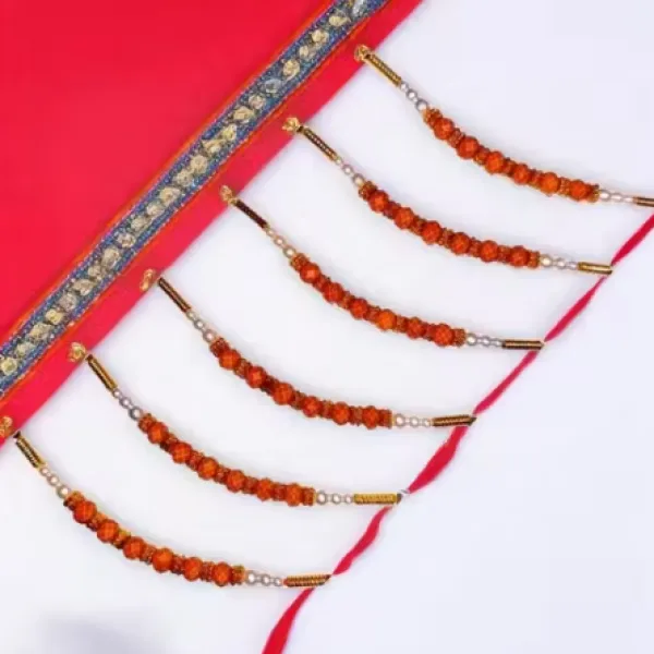 LIGHT 12 pice combo rakhi Golden Brown Rudraksh Rakhi beautiful rakhi with roli and chawal Bhaiya bhabi rakhi bhai, bro, brother Pack of 12