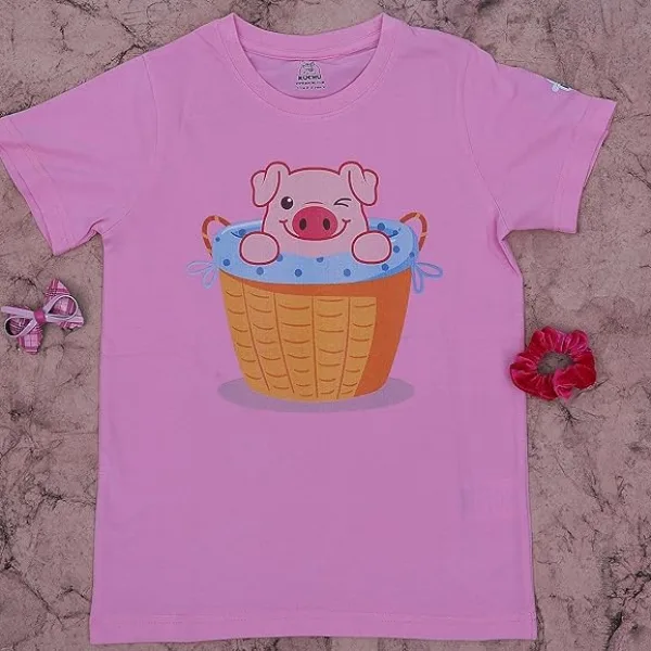 KUCHU Unisex Kids T-Shirt | Super Combed Cotton-Modal Fabric – Softer & Breathable Ultra-Soft, Lightweight Material | Unique Digital Print | Casual Wear for Boys & Girls