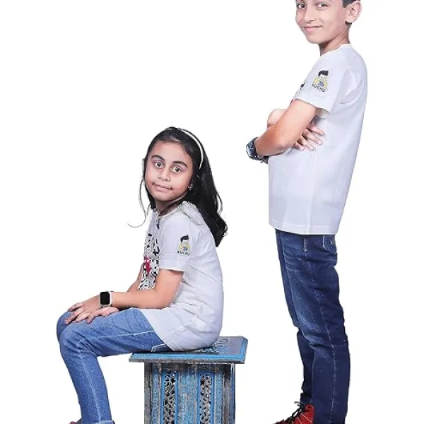 Kuchu Unisex Kids Cotton Modal T Shirt Soft Breathable Casual Wear