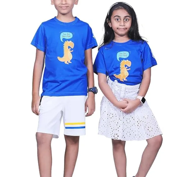 Unisex Space Explorer Print Cotton Modal T Shirt for Kids Casual