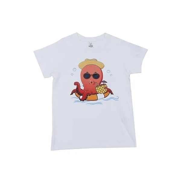 Unisex Octopus Graphic Cotton Modal T Shirt Soft Breathable Tee