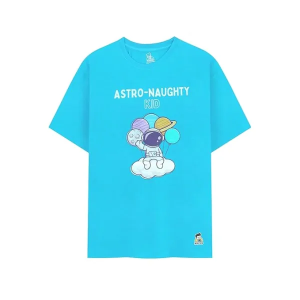 Unisex Kids’ T-Shirt – Astro Naughty Cartoon Digital Print | Soft Cotton-Modal Blend | Breathable, Comfortable & Stylish Wear for Boys & Girls