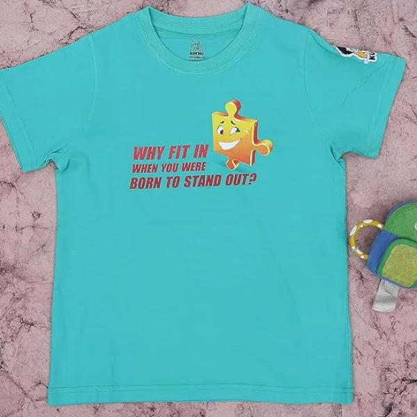 Unisex Why Fit In Print Cotton Modal T Shirt Soft Breathable