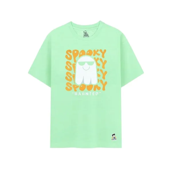 Unisex Kids T-Shirt – Spooky Haunted Digital Print, Black, Cotton-Modal Blend, Softer & More Breathable Than 100% Cotton, Boys & Girls Casual Wear