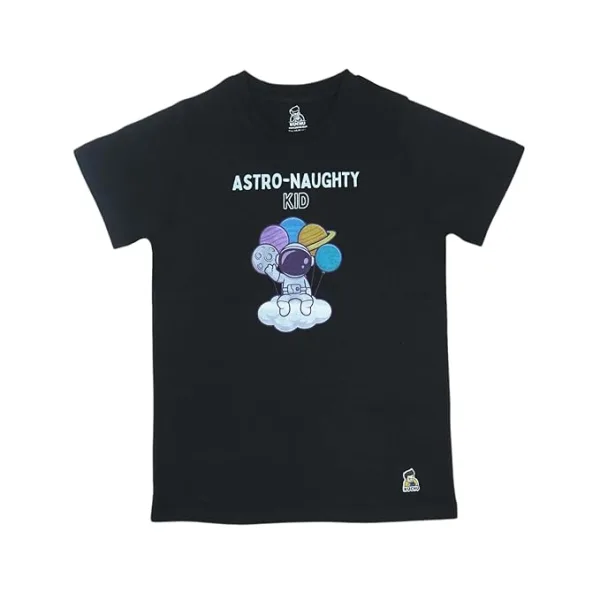 Unisex Kids’ T-Shirt – Astro Naughty Cartoon Digital Print | Soft Cotton-Modal Blend | Breathable, Comfortable & Stylish Wear for Boys & Girls