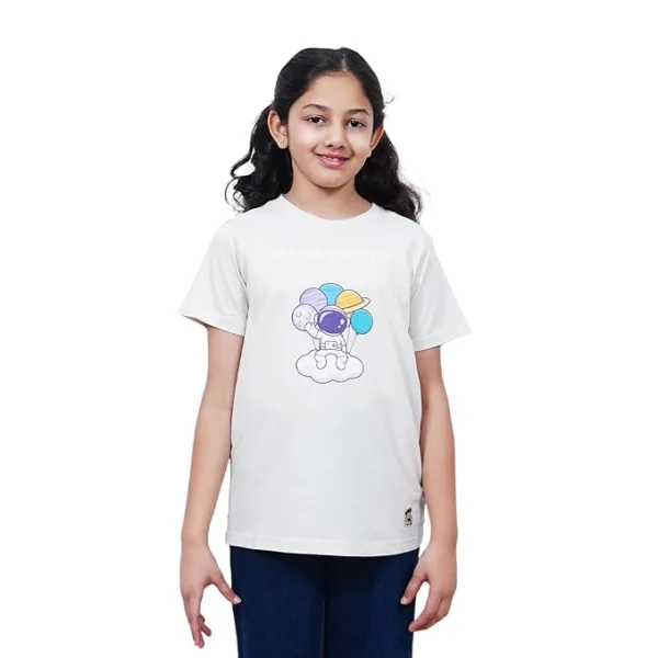 Unisex Kids’ T-Shirt – Astro Naughty Cartoon Digital Print | Soft Cotton-Modal Blend | Breathable, Comfortable & Stylish Wear for Boys & Girls