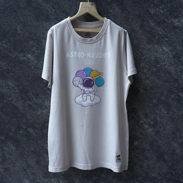 Unisex Kids’ T-Shirt – Astro Naughty Cartoon Digital Print | Soft Cotton-Modal Blend | Breathable, Comfortable & Stylish Wear for Boys & Girls