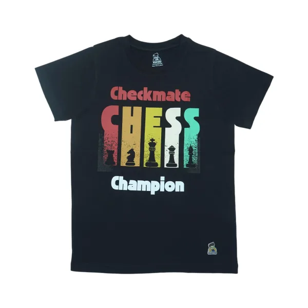 Unisex Kids’ T-Shirt | Light Green Checkmate Digital Print | Soft Cotton-Modal Blend | Stylish, Breathable & Durable Everyday Wear for Boys & Girls