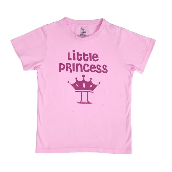 Unisex Little Princess Print Cotton Modal T Shirt Kids Casual