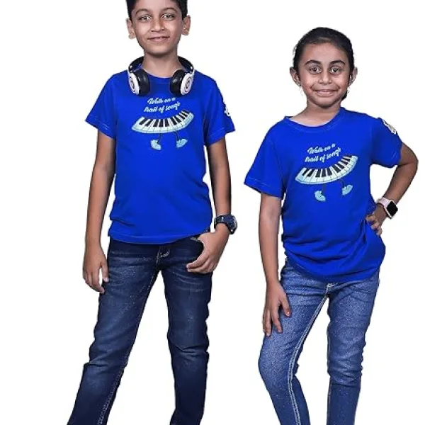 Unisex Tshirt| Made of Super Combed Cotton-Modal Natural Fiber Better Than 100% Cotton| Soft & Breathable Fabric| Unique Digitally Printed Design |Trail Music