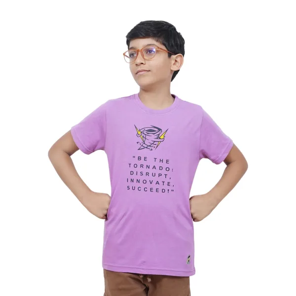 Kids’ Unisex T-Shirt  | “Tornado” Graphic Digital Print | Soft Cotton-Modal Blend | Breathable, Comfortable & Stylish Casual Top for Boys & Girls
