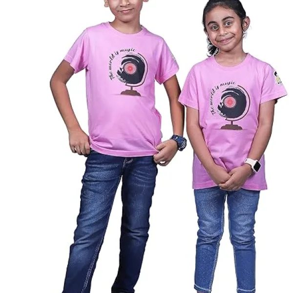 Unisex Tshirt | Made of Super Combed Cotton-Modal Natural Fiber Better Than 100% Cotton| Soft & Breathable Fabric| Unique Digitally Printed Design |Vibrant Colour | Music World