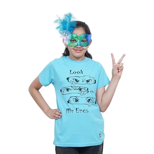 Kids Look Thru My Eyes Print Cotton Modal T Shirt Breathable