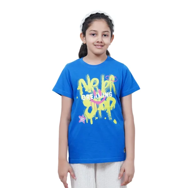 Kids Dark Blue Dream Print Cotton Modal T Shirt Casual Wear