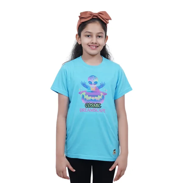 Kids Cosmic Graphic Cotton Modal T Shirt Soft Breathable