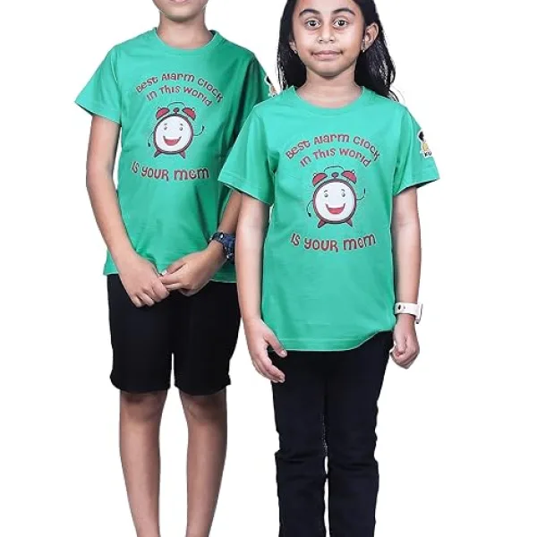 Unisex Alarm Clock Print Cotton Modal T Shirt Soft Fabric