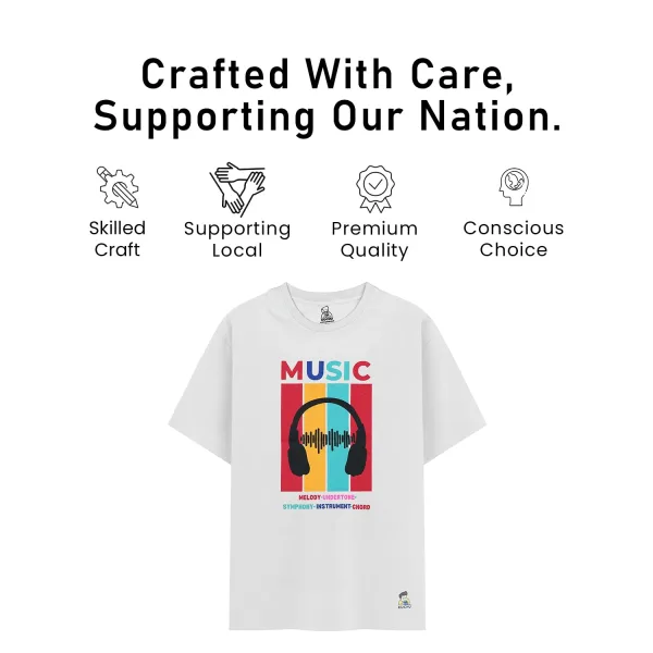 Kids Music Graphic Cotton Modal T Shirt Breathable Casual Tee