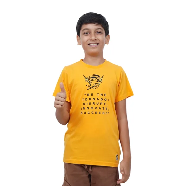 Kids’ Unisex T-Shirt  | “Tornado” Graphic Digital Print | Soft Cotton-Modal Blend | Breathable, Comfortable & Stylish Casual Top for Boys & Girls