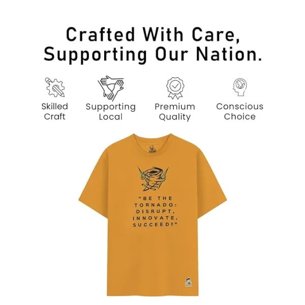 Unisex Kids T-Shirt,Multi-Color Cotton-Modal Blend – Softer & More Breathable Than 100% Cotton | Tornado Disrupt Digital Print, Boys & Girls (All Ages)