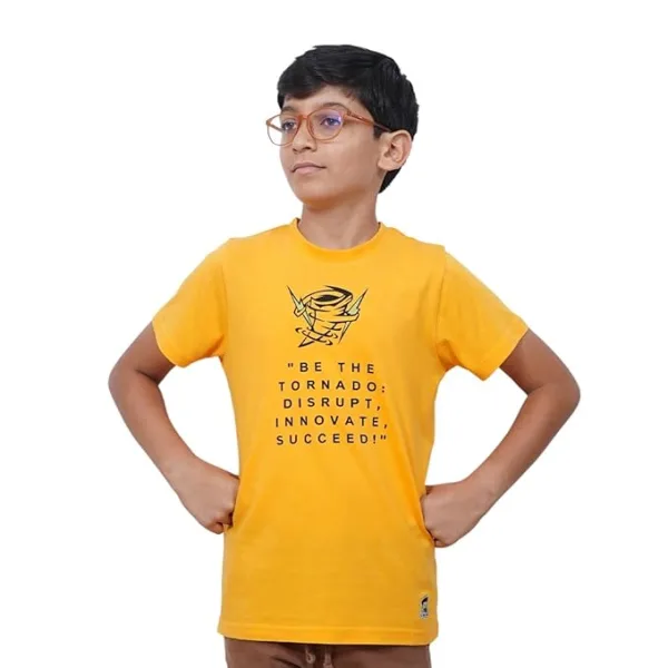 Unisex Tornado Disrupt Multi Color Cotton Modal T Shirt Kids