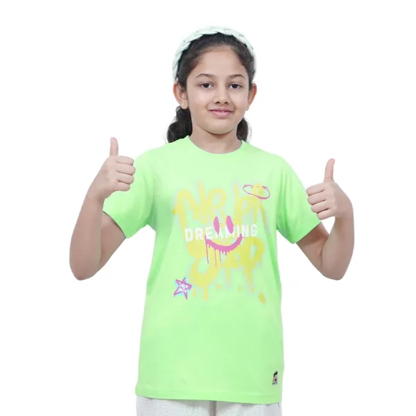 Kids Dark Blue Never Stop Dreaming Cotton Modal T Shirt