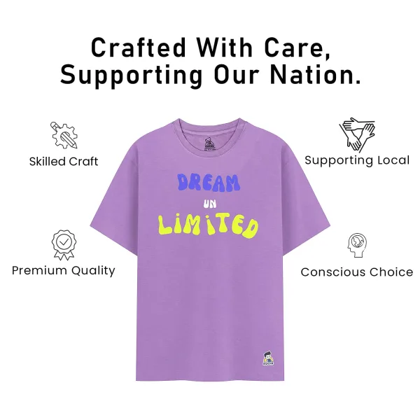 Kids Purple Dream Print Cotton Modal T Shirt 10–11Y