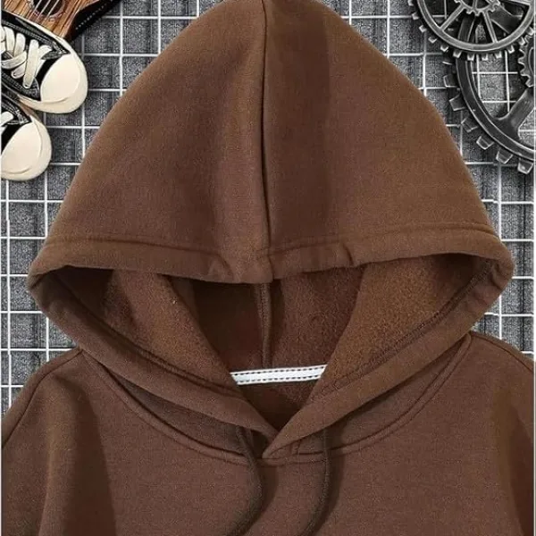 Women’s Polycotton Fleece Plain Full-Zip Hooded Winter Sweatshirt | Kangaroo Pocket | Casual Warm Outerwear