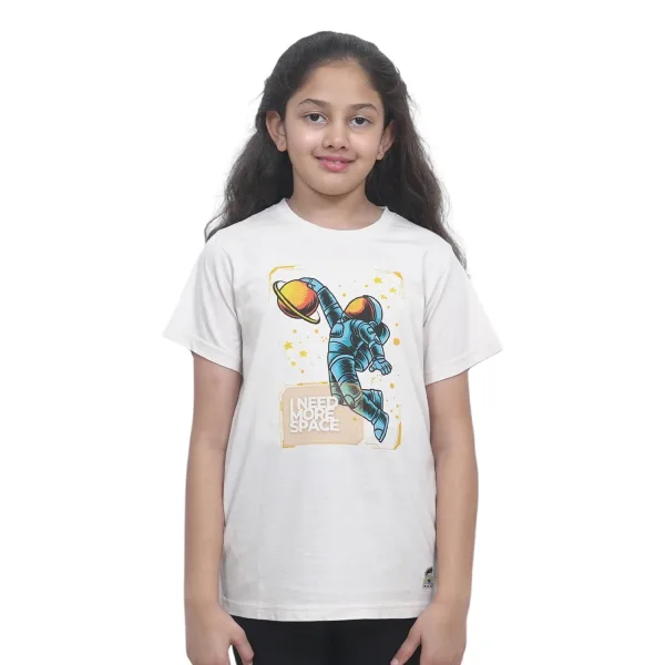 Kids More Space Digital Print Cotton Modal Casual T Shirt