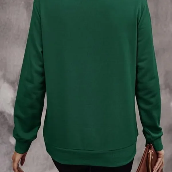 Women's Quarter Zip Pullover Sweater, Casual Long Sleeve Knit Top I Warm Fleece Zip Up Sweatshirt Hoodie for Women