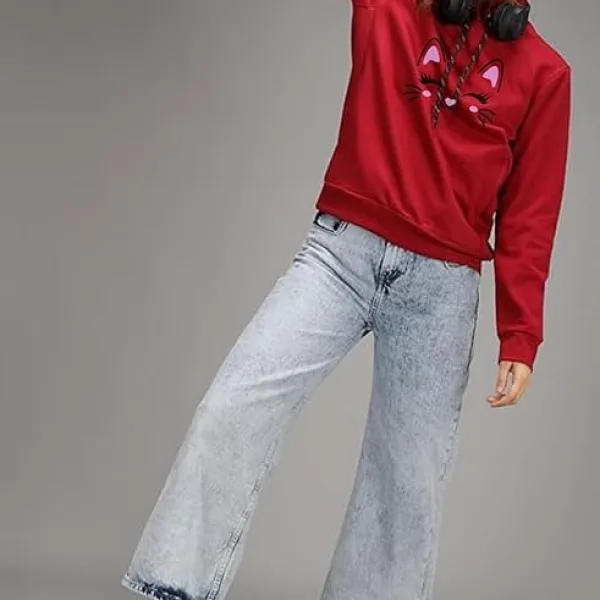 Women Cotton Blend - Cute Hoodies Teen Girl Winter Jacket Sweatshirts Casual Drawstring Clothes Hoodie with Pocket