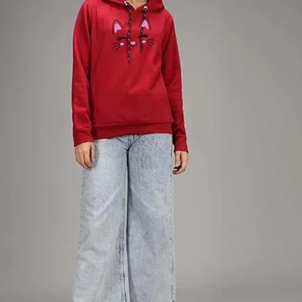 Women Cotton Blend - Cute Hoodies Teen Girl Winter Jacket Sweatshirts Casual Drawstring Clothes Hoodie with Pocket