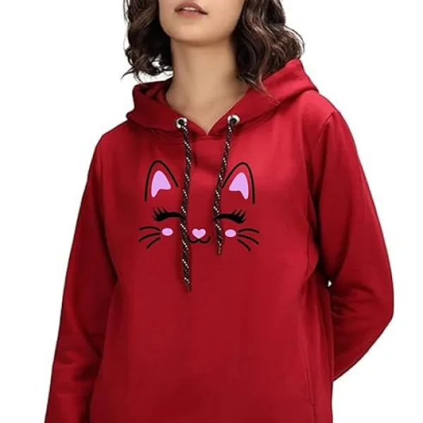 Women Everyday Cotton Blend Hoodie Comfortable Winter Wear