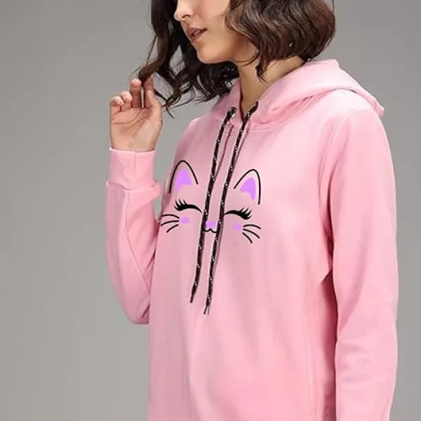 Women Cotton Blend - Cute Hoodies Teen Girl Winter Jacket Sweatshirts Casual Drawstring Clothes Hoodie with Pocket