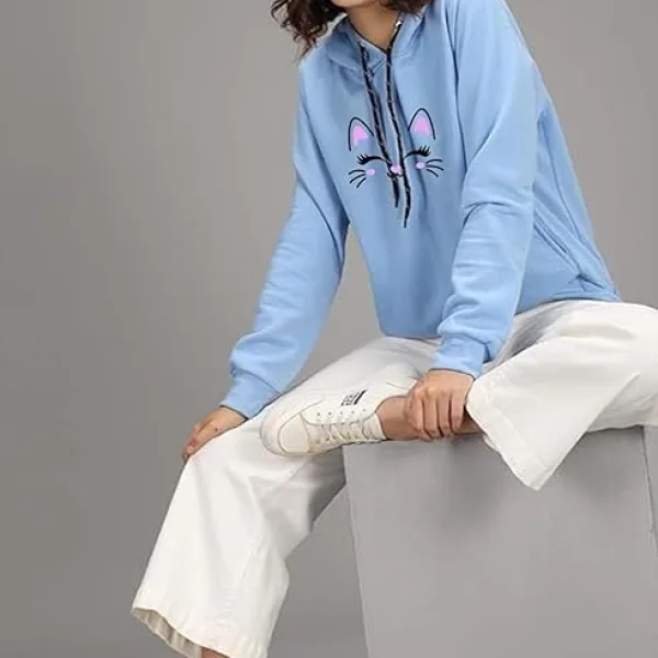 Women Cotton Blend - Cute Hoodies Teen Girl Winter Jacket Sweatshirts Casual Drawstring Clothes Hoodie with Pocket