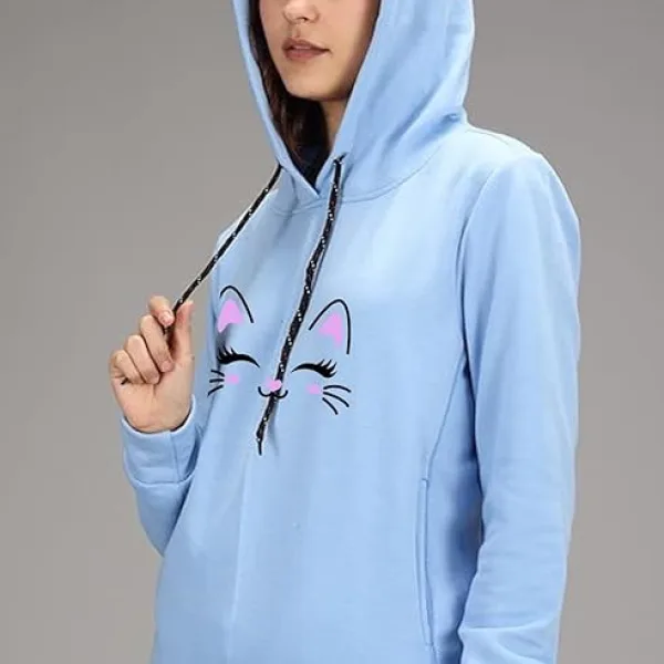 Women Cotton Blend - Cute Hoodies Teen Girl Winter Jacket Sweatshirts Casual Drawstring Clothes Hoodie with Pocket