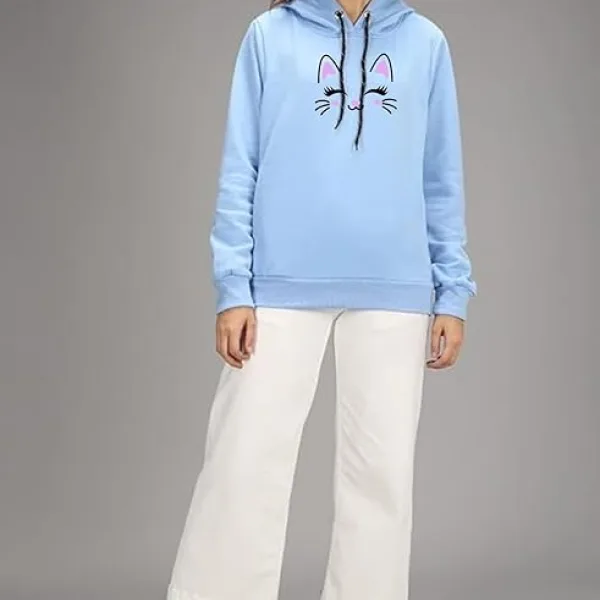 Women Cotton Blend - Cute Hoodies Teen Girl Winter Jacket Sweatshirts Casual Drawstring Clothes Hoodie with Pocket