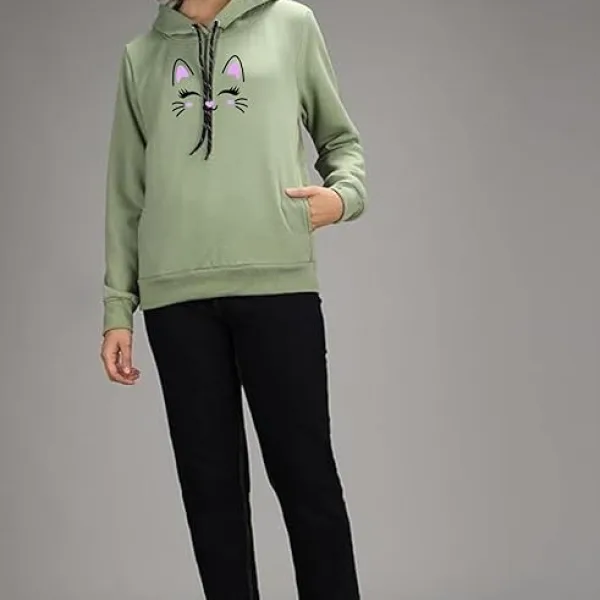 Women Cotton Blend - Cute Hoodies Teen Girl Winter Jacket Sweatshirts Casual Drawstring Clothes Hoodie with Pocket