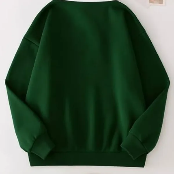 Women's Casual Oversized Casual Relaxed Fit Collar Long Sleeve Sweatshirt I Warm Hoodie for Girls, Travel & Winter Wear