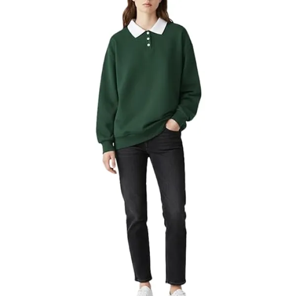 Women Casual Oversized Collar Sweatshirt Travel Winter Wear