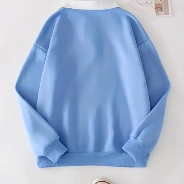 Women's Casual Oversized Casual Relaxed Fit Collar Long Sleeve Sweatshirt I Warm Hoodie for Girls, Travel & Winter Wear