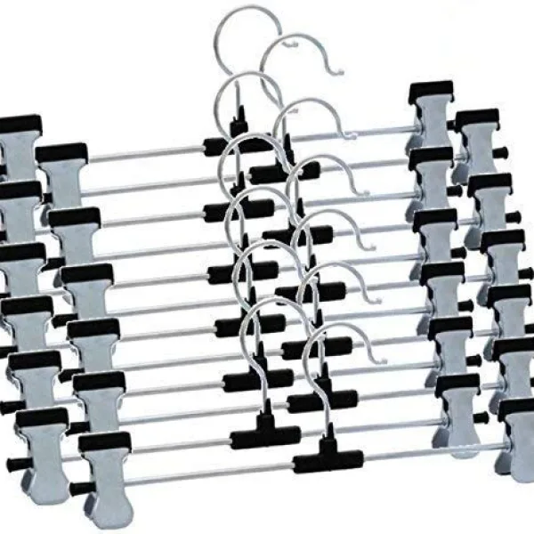 Anti Rust Adjustable Clip Hangers Pack of 12
