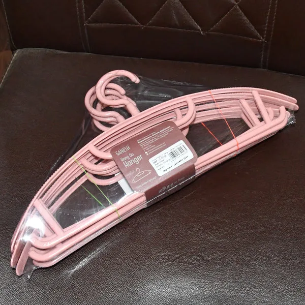Ganesh Durable Plastic Clothes Hangers Set of 6