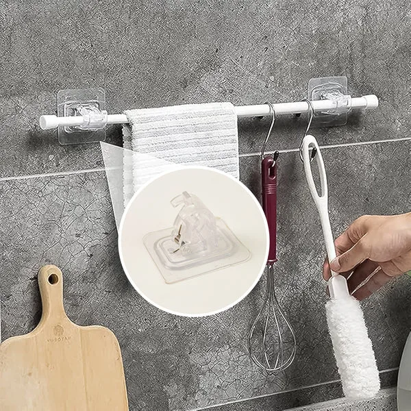 Transparent Self Adhesive Wall Clip with Strong Spring Grip