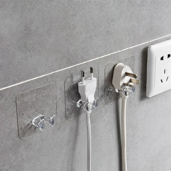 Transparent Multi Function Wall Storage Adhesive Hooks