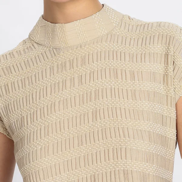 Blue Knitted Top for Women Casual Everyday Wear