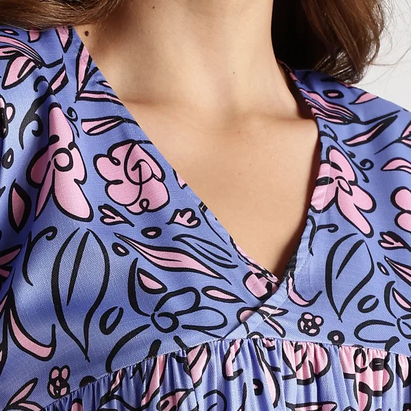 Orange Printed Top for Women Trendy Casual Wear