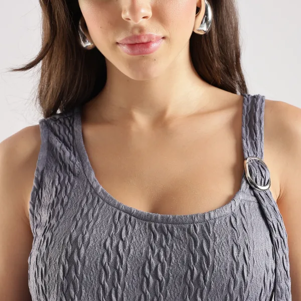 Black Knitted Top for Women Stylish Casual Wear