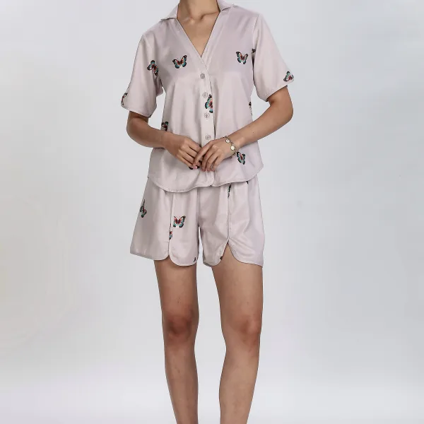 Butterfly Print Co-Ord Set for Women Trendy Casual Wear