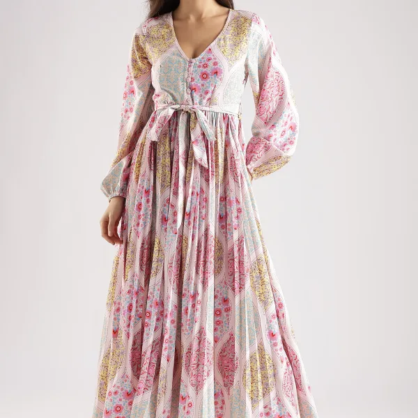 Paisley Printed Maxi Dress for Women Casual Summer Wear